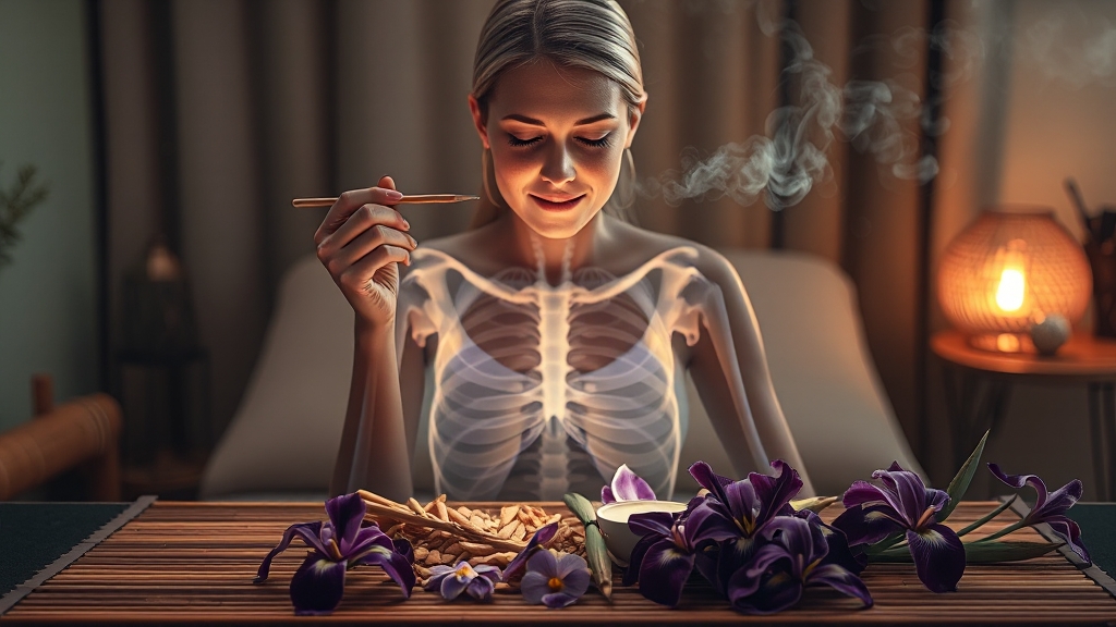 양방 vs 한방 치료 (realistic 스타일)