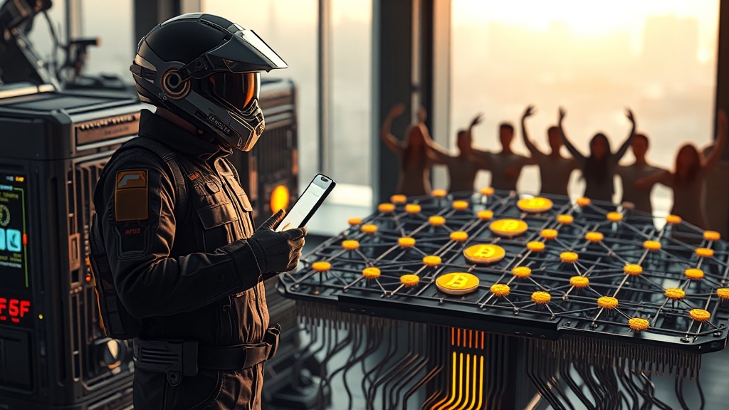 비트코인 보안 강화 노력 (realistic 스타일)