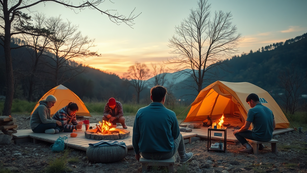 새로운 캠핑 트렌드와 성남의 변화 (realistic 스타일)