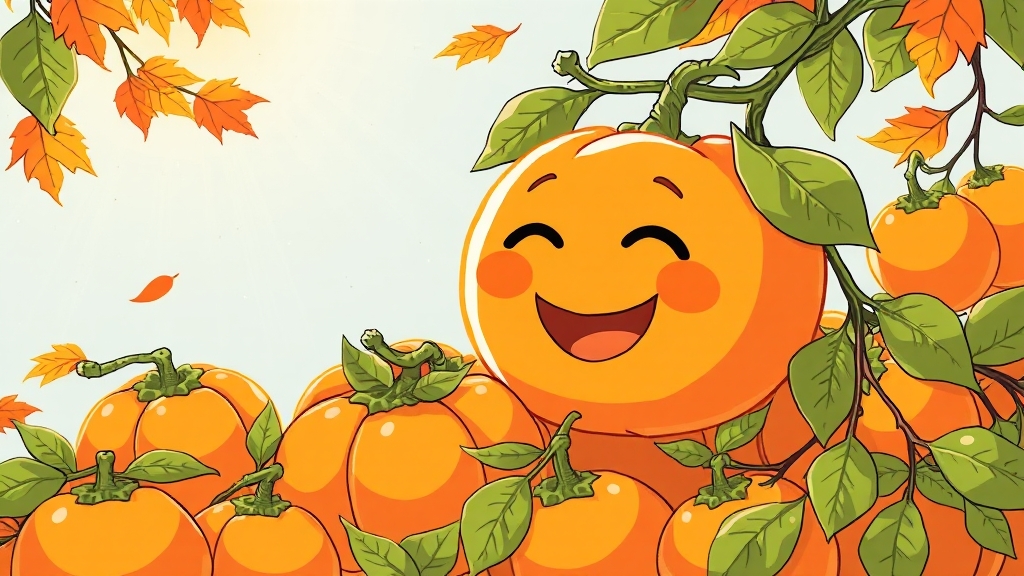 맛있는 단감 고르는 법 및 보관 방법 (illustration 스타일)