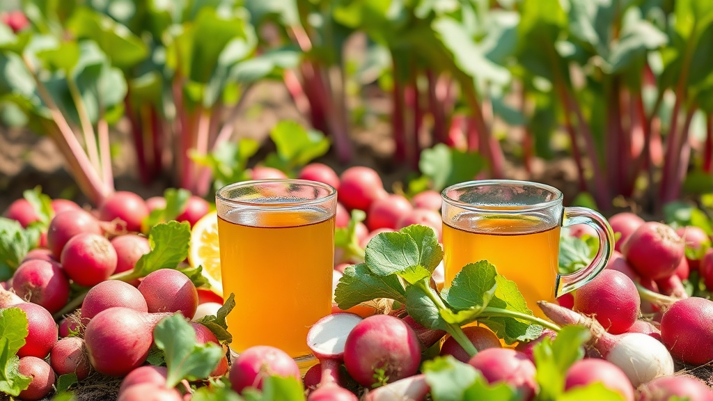 무, 기관지 건강에 미치는 영향 (realistic 스타일)