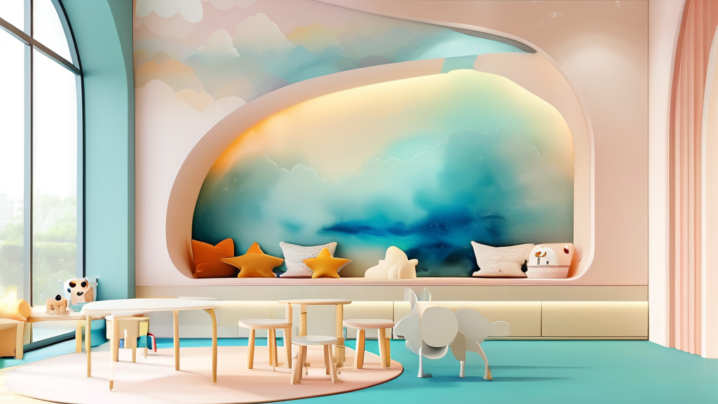 체험 중심의 다채로운 프로그램: 아이들의 성장과 재미를 동시에 (watercolor 스타일)