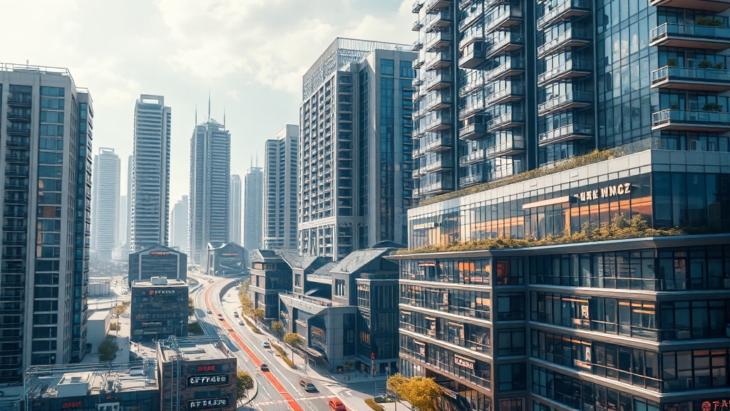 주변 시세 및 미래 가치 전망 (realistic 스타일)