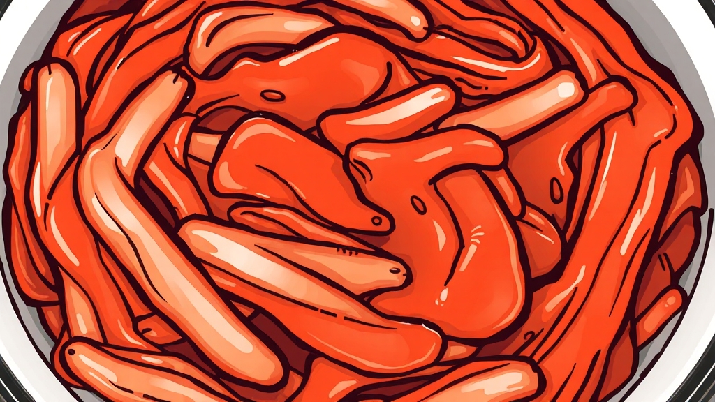 김치 양념 황금비율 (cartoon 스타일)