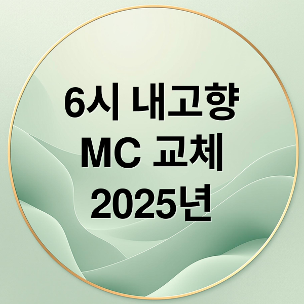 6시 내고향
MC 교체
2025년 (6시 내고향)