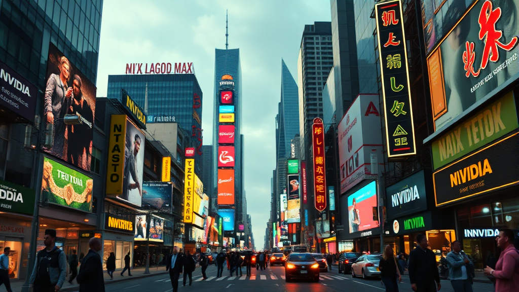 AI 반도체 시장 경쟁 구도 변화 (realistic 스타일)