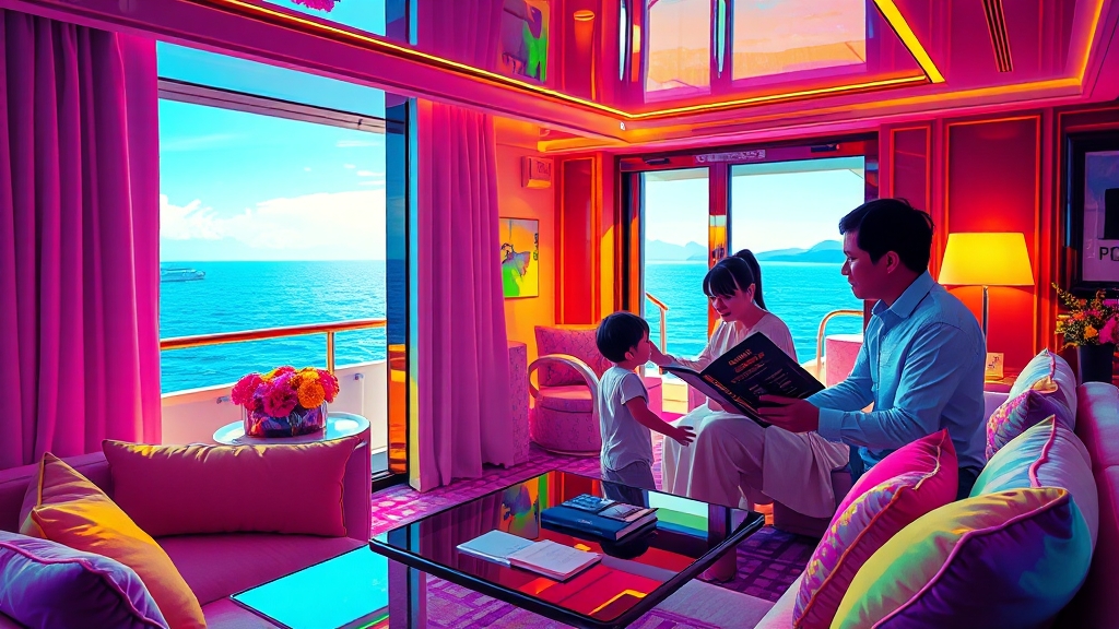 울릉도 크루즈 가격 (popart 스타일)