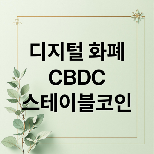 디지털 화폐
CBDC
스테이블코인 (디지털 화폐)