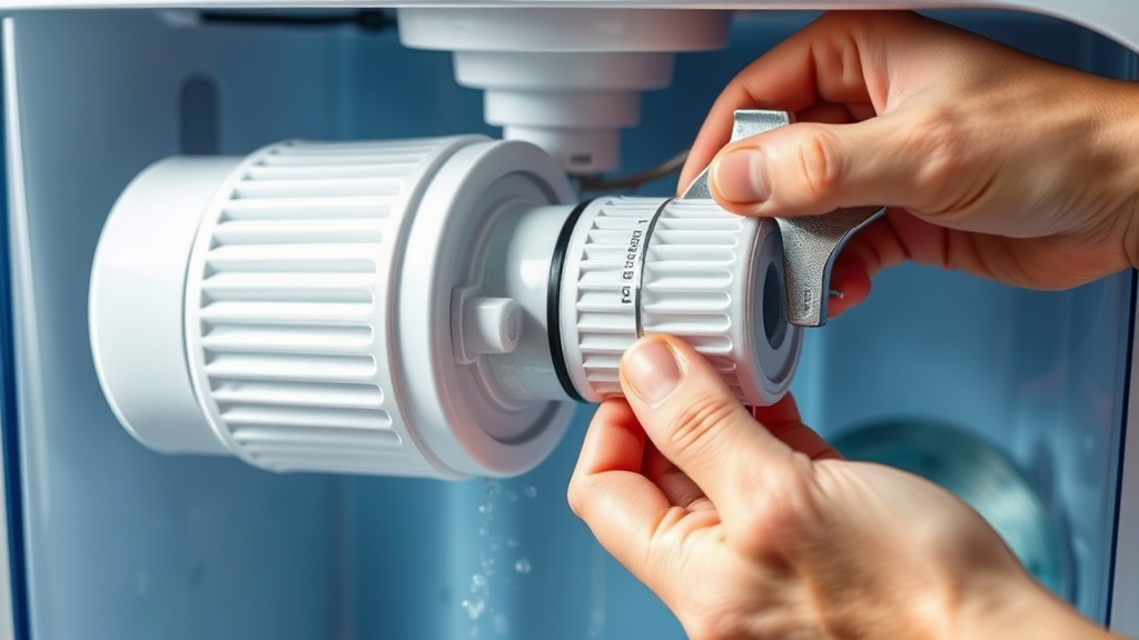 필터 교체 방법: 단계별 가이드 (realistic 스타일)