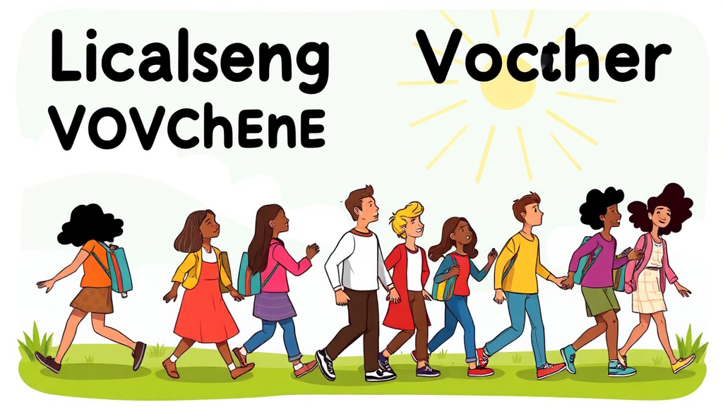 평생교육바우처, 무엇인가요? (cartoon 스타일)