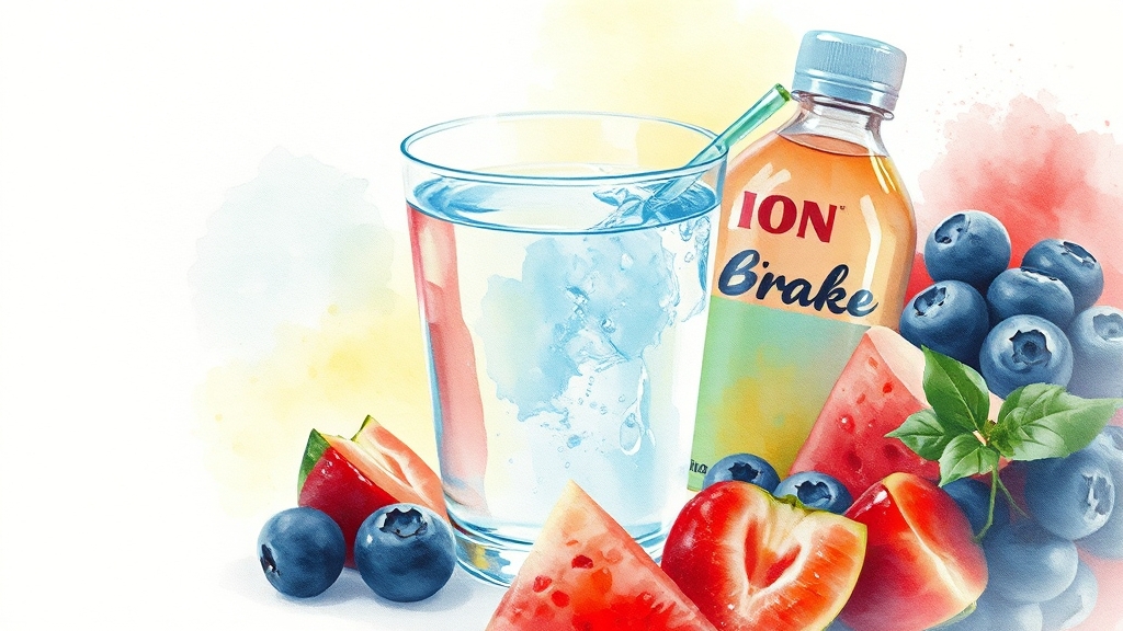 탈수 예방 수분 섭취 전략 (watercolor 스타일)