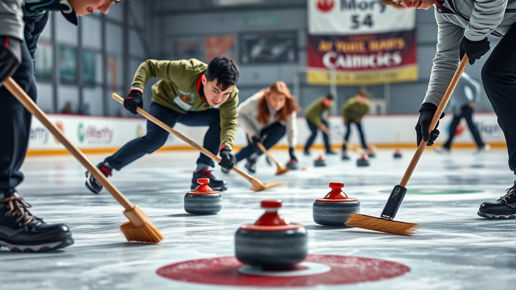 스톤, 하우스, 브룸: 컬링 핵심 용어와 경기 방식 (realistic 스타일)