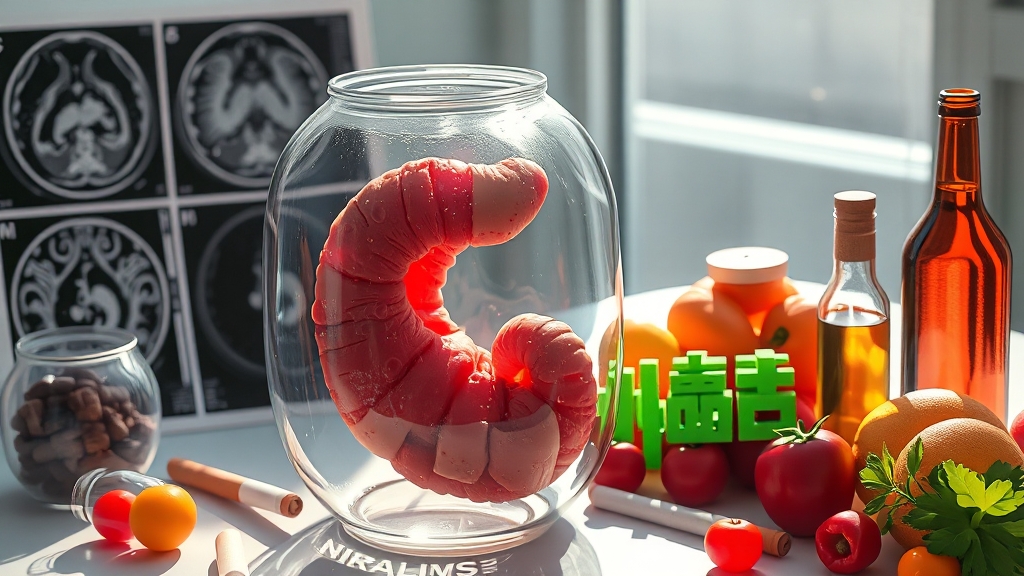 췌장염 예방 및 정기 검진 (realistic 스타일)