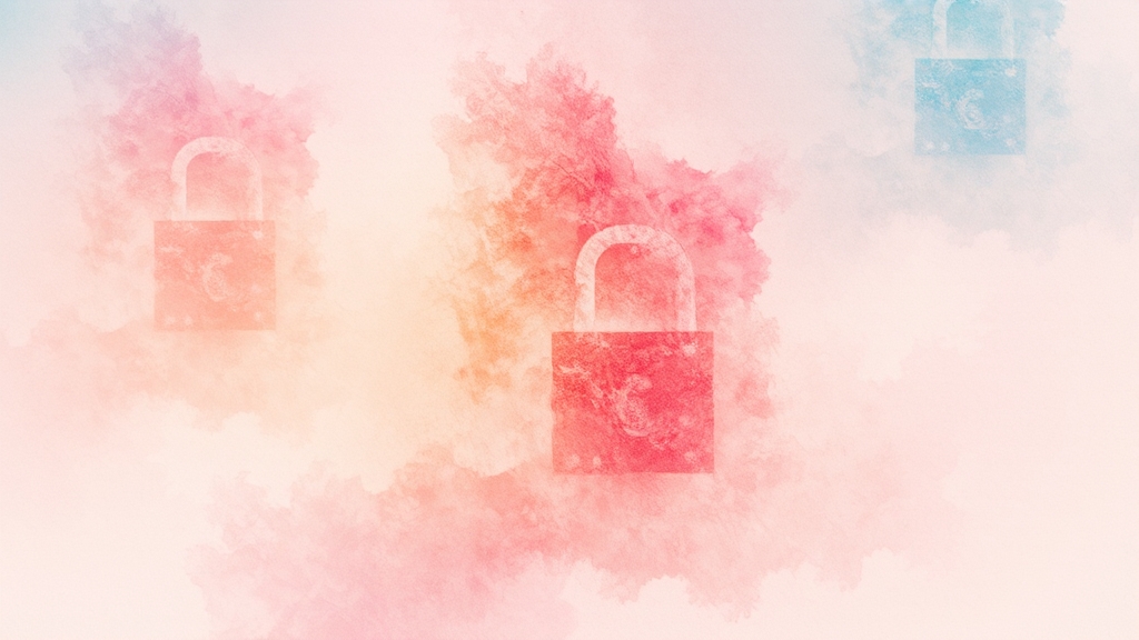 인증서 관리 및 보안 설정 (watercolor 스타일)