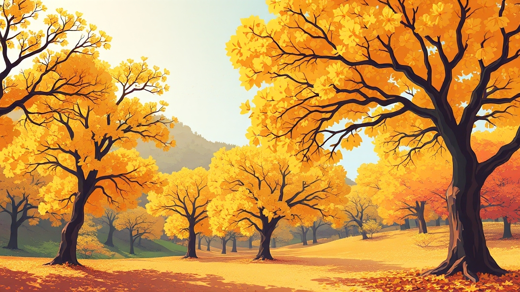 단풍 절정 시기는 언제? (cartoon 스타일)