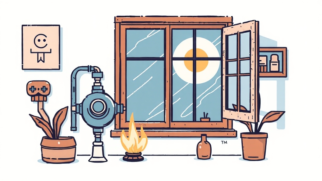 긴급 상황 대처 요령 (illustration 스타일)