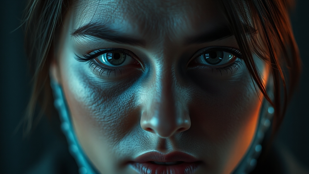 딥페이크 범죄 예방 (realistic 스타일)