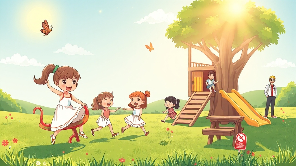 아동 안전 및 건강 관리 지원 (illustration 스타일)
