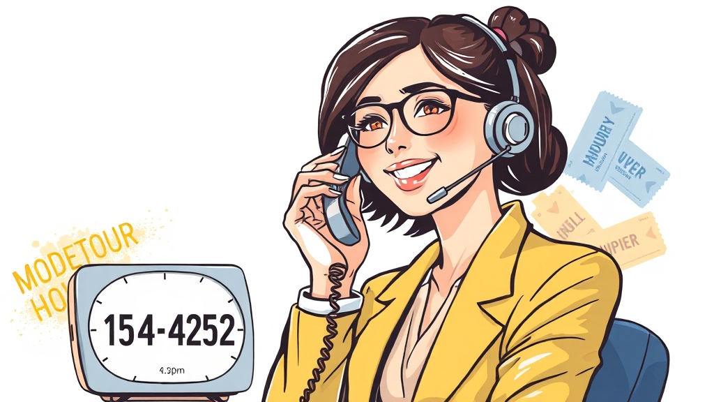 고객센터 전화번호 및 운영시간 (illustration 스타일)