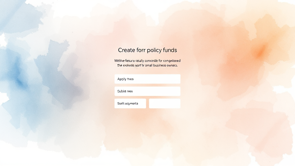 정책자금 지원 (watercolor 스타일)