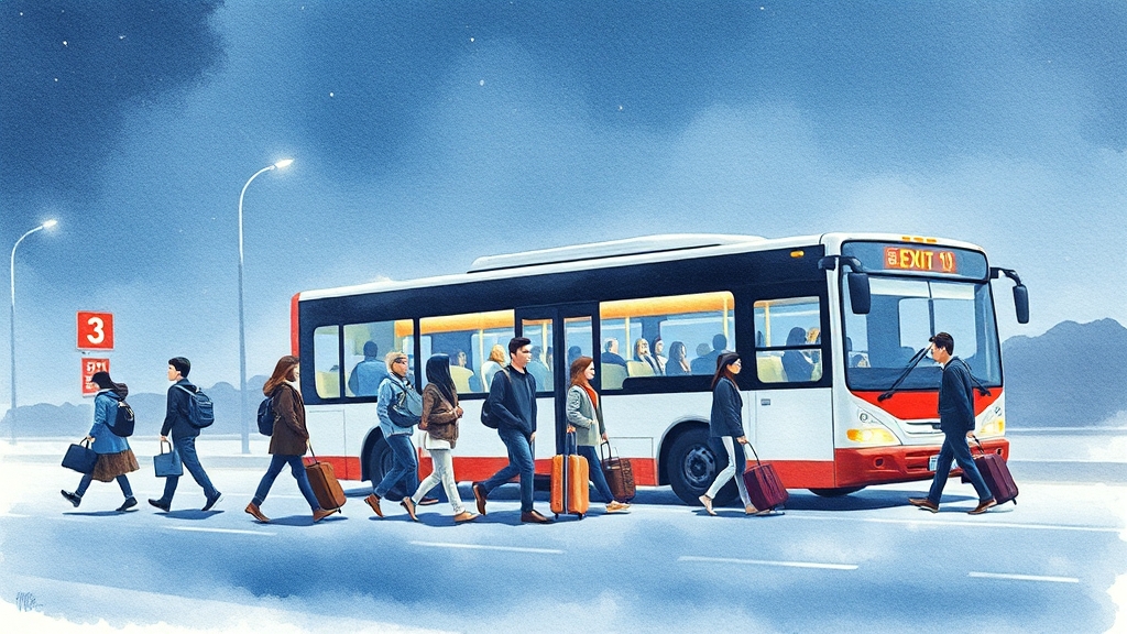 셔틀버스 완벽 정보 (watercolor 스타일)