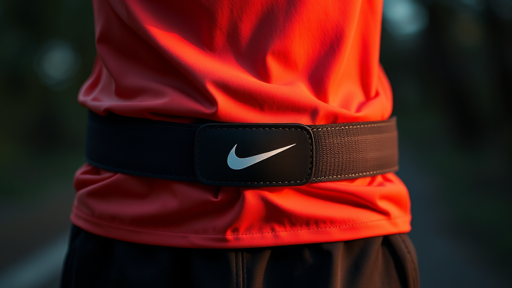 나이키 러닝벨트, 디자인과 기능의 완벽 조화 (realistic 스타일)
