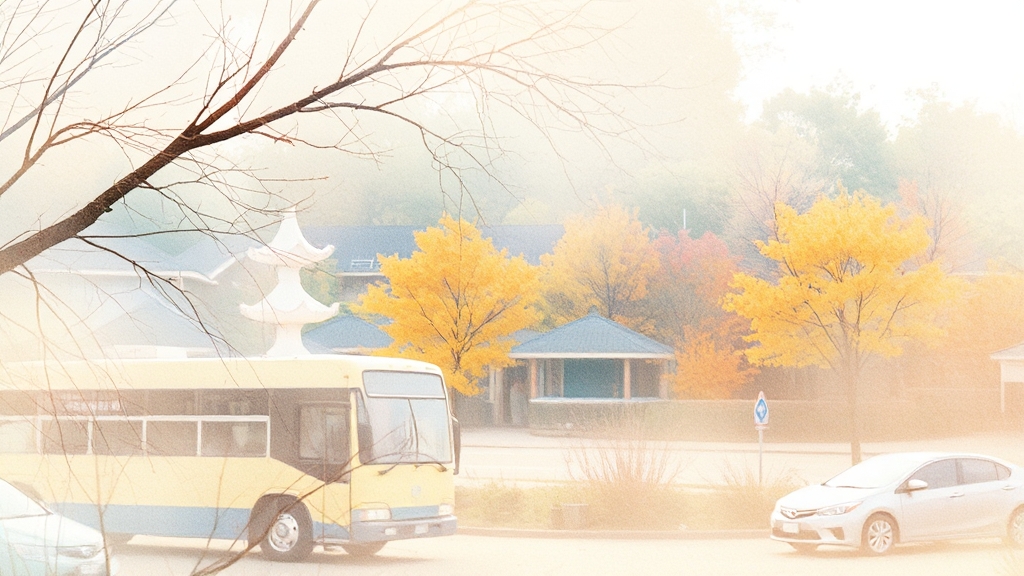 교통 및 주차 정보 (watercolor 스타일)