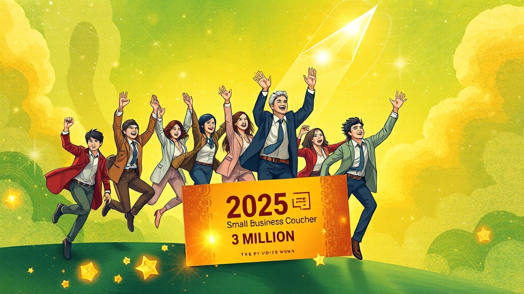 결론: 2025년, 소상공인 컨설팅 바우처와 함께 성장하세요! (illustration 스타일)