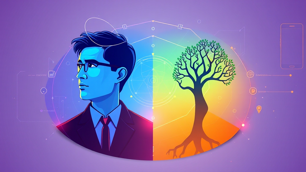 MBTI vs 에겐/테토 테스트 비교 (illustration 스타일)