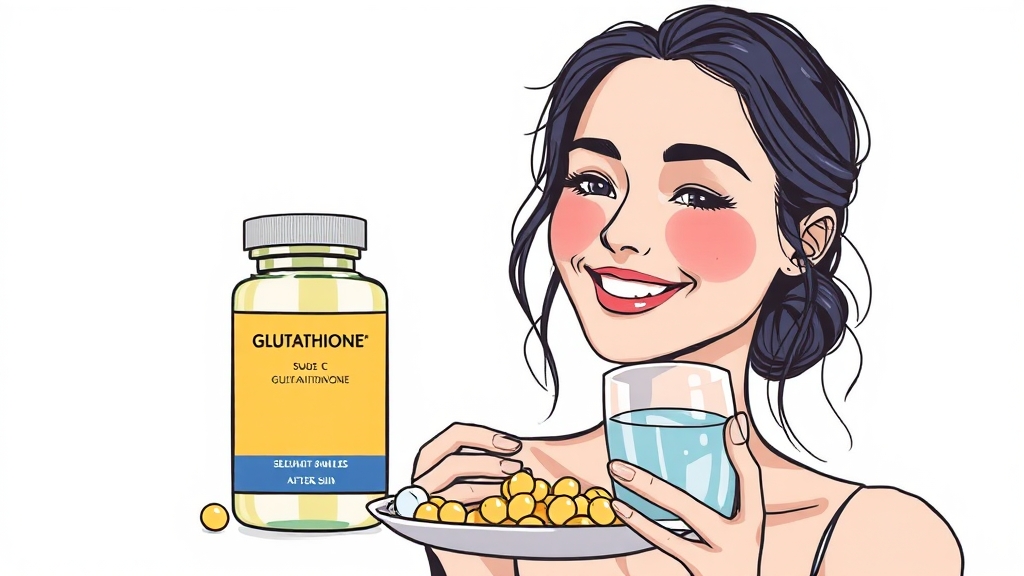 오로라 글루타치온 섭취 방법 (illustration 스타일)