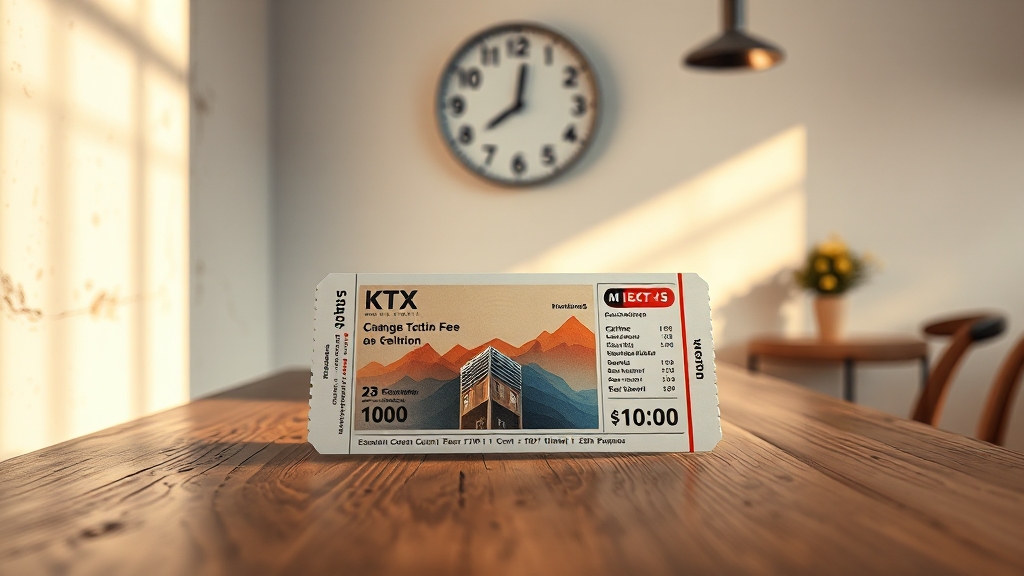 KTX 취소 위약금 날짜별 기준 (realistic 스타일)