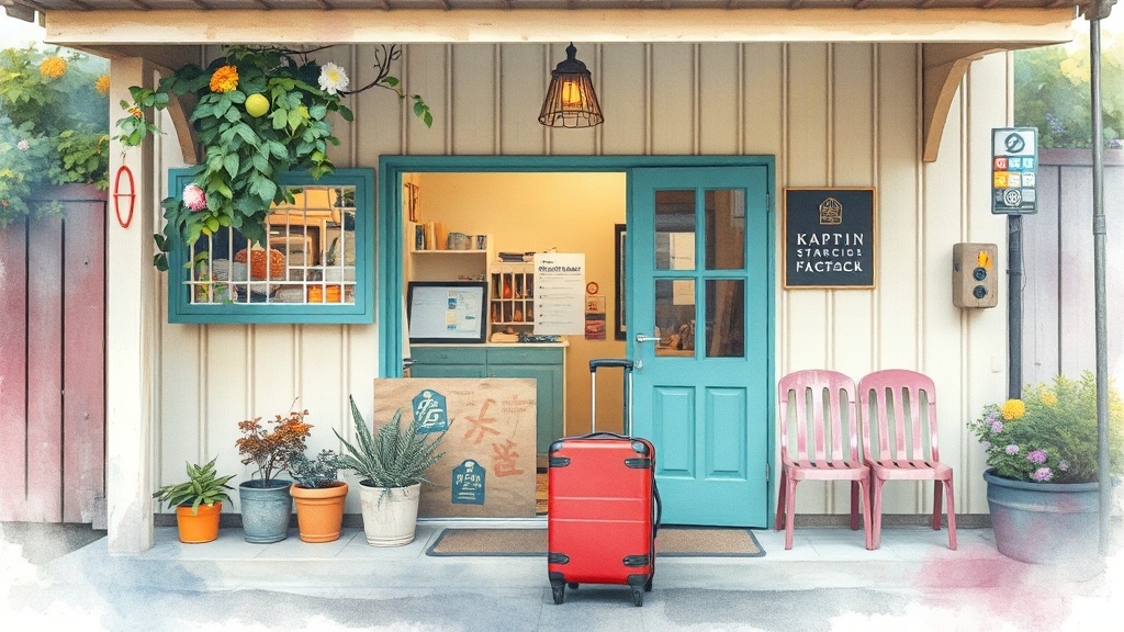 숙소 위치, 왜 중요할까? (watercolor 스타일)