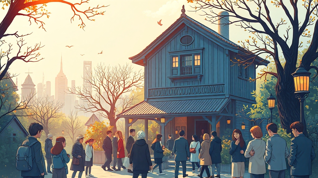 청와대 개방 후 변화 (illustration 스타일)