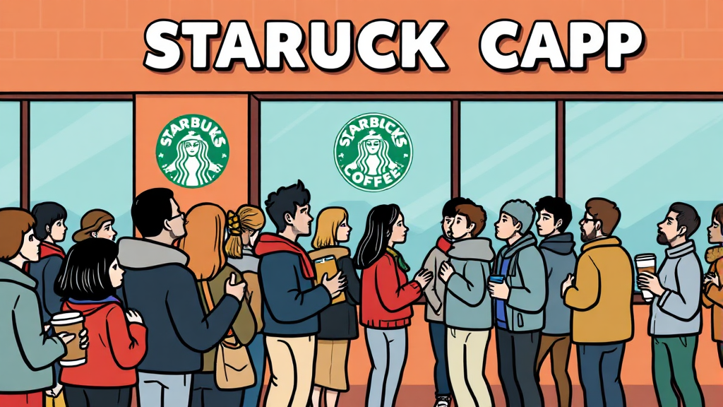 행사 일정, 매장별 입고 수량 및 경쟁 상황 (cartoon 스타일)