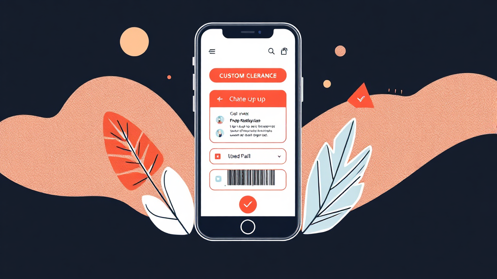 모바일 앱으로 간편하게 재발급 (illustration 스타일)