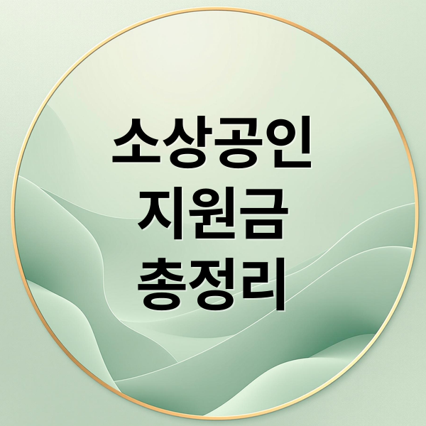 소상공인
지원금
총정리 (소상공인지원금)