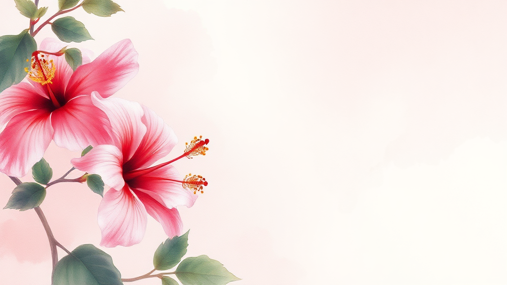 무궁화 다이어트 섭취법 (watercolor 스타일)