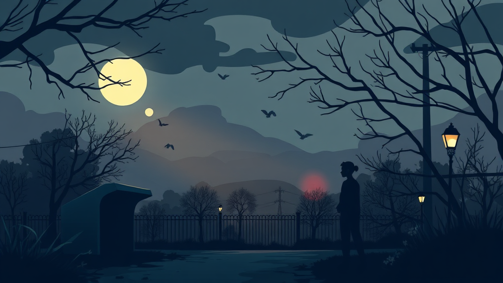 암 환자의 경제적 어려움과 범죄 증가의 연관성 (illustration 스타일)