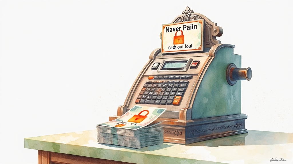 현금화 시 주의사항 (watercolor 스타일)