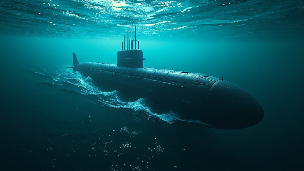 핵잠의 장점과 활용 (realistic 스타일)