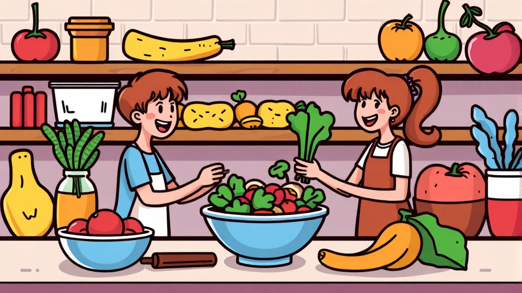 나에게 맞는 다이어트 식단표 만들기 (cartoon 스타일)