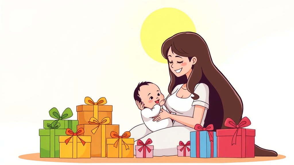 놓치면 손해! 출산 관련 다양한 혜택 (cartoon 스타일)