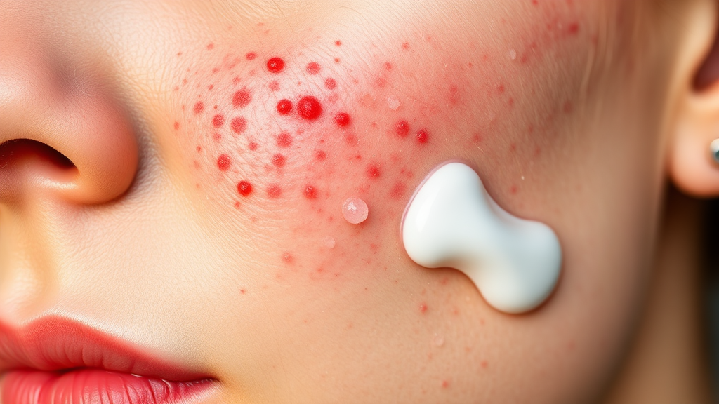 여드름 피부 SOS! 시카 재생크림 3 시카 재생크림: 여드름 고민 해결사 (realistic 스타일)