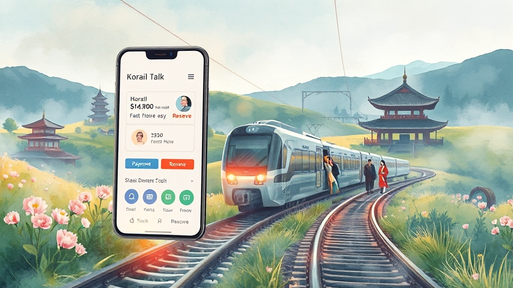 코레일 앱 200% 활용법 (watercolor 스타일)