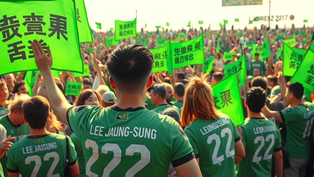 팬들의 뜨거운 반응 (realistic 스타일)