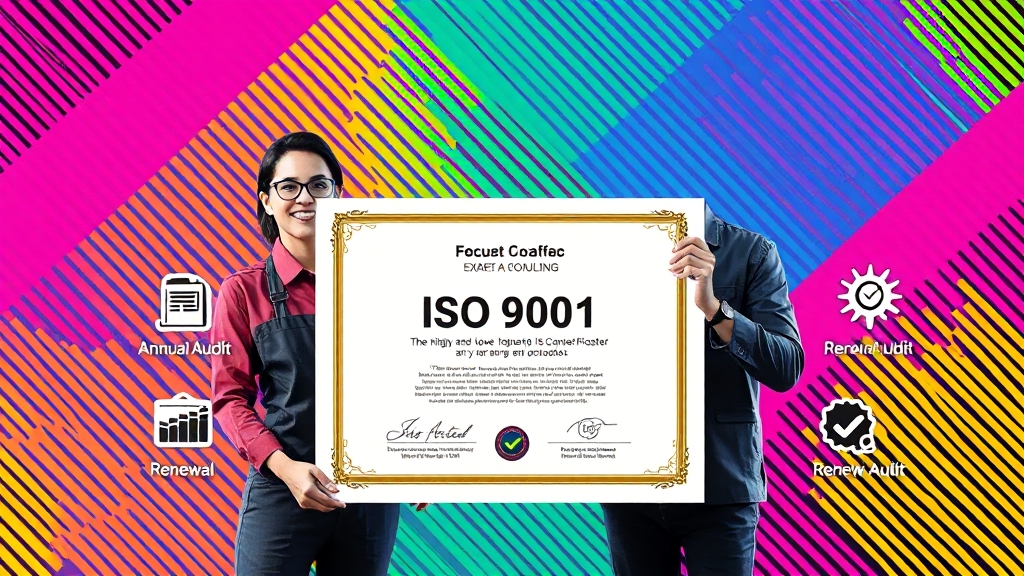 ISO 9001 인증, 유지 관리가 중요해요! (popart 스타일)