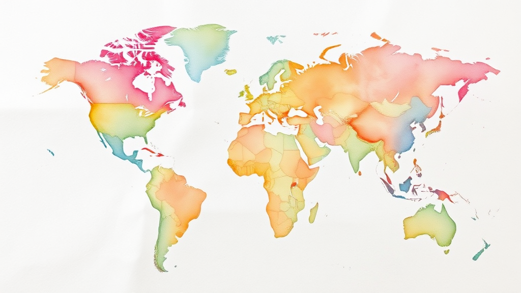 신용카드 vs 직불/체크카드: 해외 결제 현황 비교 (watercolor 스타일)