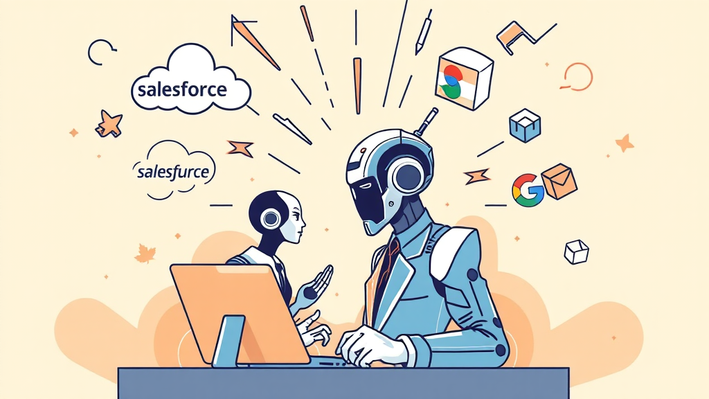 AI 에이전트 시장, 경쟁 현황은? (illustration 스타일)