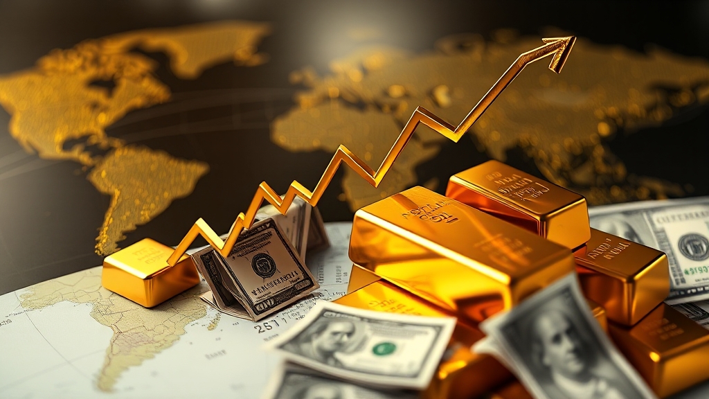 금 가격에 영향을 미치는 주요 변수 (realistic 스타일)