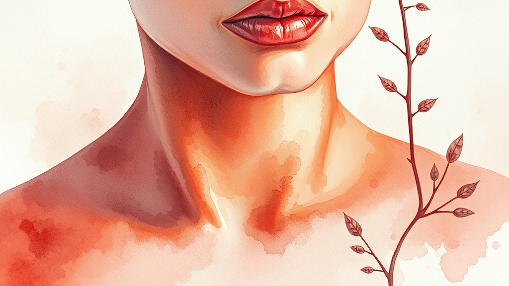 피부, 혈관 건강 지킴이 (watercolor 스타일)